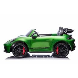 Porsche 911 GT3 2 places Vert Métallisé, voiture électrique pour enfant, 24 volts - 4 moteurs