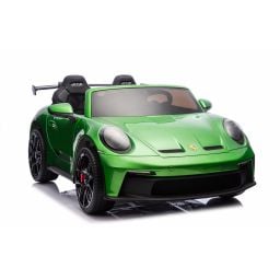 Porsche 911 GT3 2 places Vert Métallisé, voiture électrique pour enfant, 24 volts - 4 moteurs
