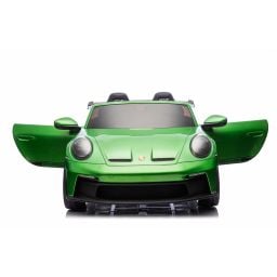 Porsche 911 GT3 2 places Vert Métallisé, voiture électrique pour enfant, 24 volts - 4 moteurs