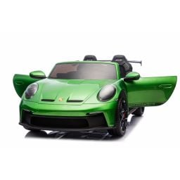Porsche 911 GT3 2 places Vert Métallisé, voiture électrique pour enfant, 24 volts - 4 moteurs