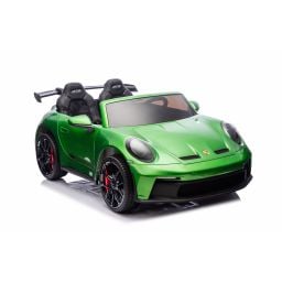 Porsche 911 GT3 2 places Vert Métallisé, voiture électrique pour enfant, 24 volts - 4 moteurs