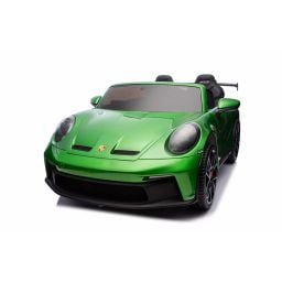 Porsche 911 GT3 2 places Vert Métallisé, voiture électrique pour enfant, 24 volts - 4 moteurs