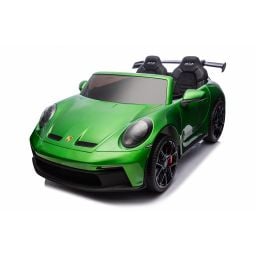 Porsche 911 GT3 2 places Vert Métallisé, voiture électrique pour enfant, 24 volts - 4 moteurs