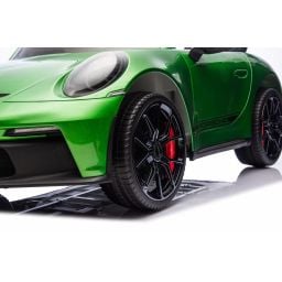 Porsche 911 GT3 2 places Vert Métallisé, voiture électrique pour enfant, 24 volts - 4 moteurs