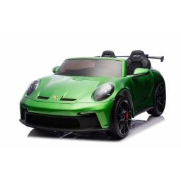 Porsche 911 GT3 2 places Vert Métallisé, voiture électrique pour enfant, 24 volts - 4 moteurs