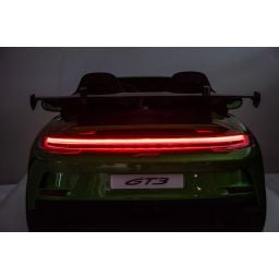 Porsche 911 GT3 2 places Vert Métallisé, voiture électrique pour enfant, 24 volts - 4 moteurs