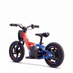 Draisienne électrique enfant SEDNA MX 12 pouces bleu / blanc / rouge, 2 à 6 ans