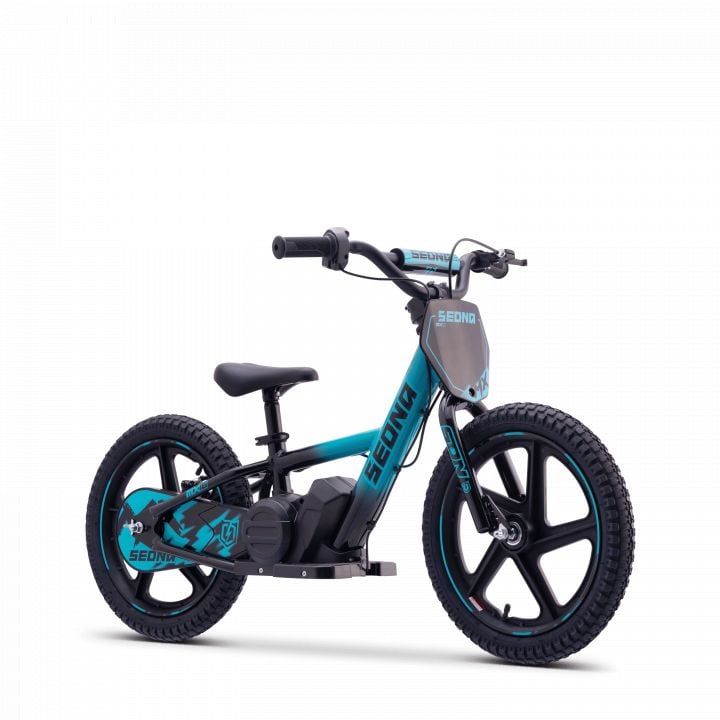 Draisienne électrique enfant SEDNA MX 16 pouces bleu, 5 à 12 ans