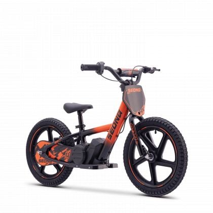 Draisienne électrique enfant SEDNA MX 16 pouces orange, 5 à 12 ans