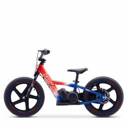 Draisienne électrique enfant SEDNA MX 16 pouces bleu / blanc / rouge, 5 à 12 ans