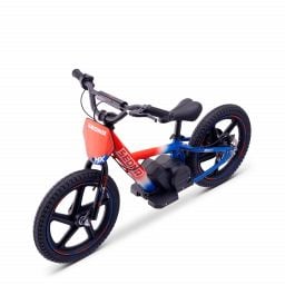 Draisienne électrique enfant SEDNA MX 16 pouces bleu / blanc / rouge, 5 à 12 ans
