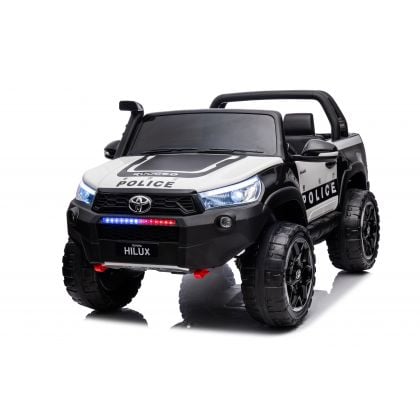 Toyota Hilux Police 24 Volts électrique pour enfant, 4x4 électrique enfant 2 places 2 x 24 Volts 7Ah, 4 moteurs