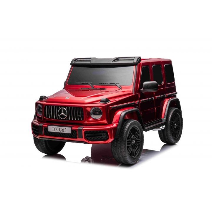 Mercedes G63 AMG XXL 2 places Rouge Métallisée, voiture électrique pour enfant, 2 x 24 volts 7Ah - 4 moteurs