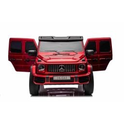 Mercedes G63 AMG XXL 2 places Rouge Métallisée, voiture électrique pour enfant, 2 x 24 volts 7Ah - 4 moteurs