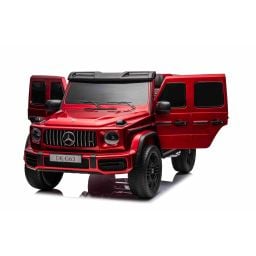 Mercedes G63 AMG XXL 2 places Rouge Métallisée, voiture électrique pour enfant, 2 x 24 volts 7Ah - 4 moteurs