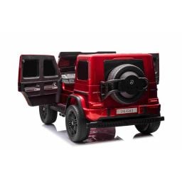Mercedes G63 AMG XXL 2 places Rouge Métallisée, voiture électrique pour enfant, 2 x 24 volts 7Ah - 4 moteurs