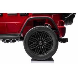 Mercedes G63 AMG XXL 2 places Rouge Métallisée, voiture électrique pour enfant, 2 x 24 volts 7Ah - 4 moteurs