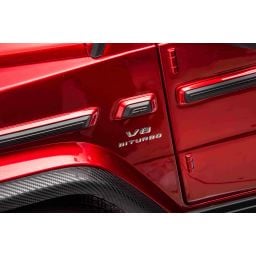 Mercedes G63 AMG XXL 2 places Rouge Métallisée, voiture électrique pour enfant, 2 x 24 volts 7Ah - 4 moteurs