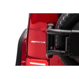Mercedes G63 AMG XXL 2 places Rouge Métallisée, voiture électrique pour enfant, 2 x 24 volts 7Ah - 4 moteurs