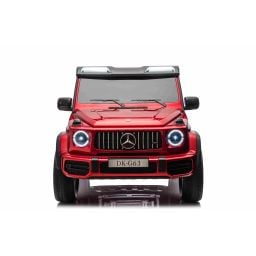 Mercedes G63 AMG XXL 2 places Rouge Métallisée, voiture électrique pour enfant, 2 x 24 volts 7Ah - 4 moteurs