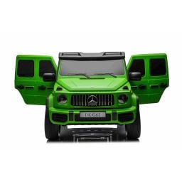 Mercedes G63 AMG XXL Vert Mat 2 places, voiture électrique pour enfant, 2 x 24 volts 7Ah - 4 moteurs