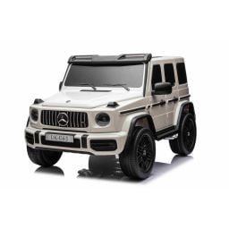 Mercedes G63 AMG XXL Blanc 2 places voiture électrique pour enfant, 2 x 24 volts 7Ah - 4 moteurs