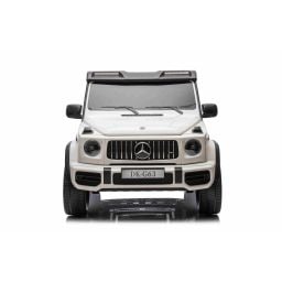Mercedes G63 AMG XXL Blanc 2 places voiture électrique pour enfant, 2 x 24 volts 7Ah - 4 moteurs