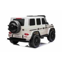 Mercedes G63 AMG XXL Blanc 2 places voiture électrique pour enfant, 2 x 24 volts 7Ah - 4 moteurs