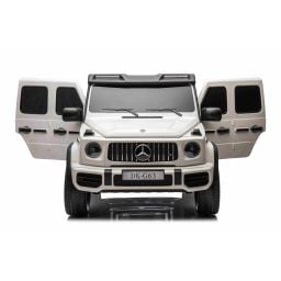 Mercedes G63 AMG XXL Blanc 2 places voiture électrique pour enfant, 2 x 24 volts 7Ah - 4 moteurs