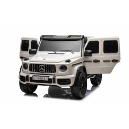Mercedes G63 AMG XXL Blanc 2 places voiture électrique pour enfant, 2 x 24 volts 7Ah - 4 moteurs