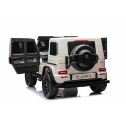 Mercedes G63 AMG XXL Blanc 2 places voiture électrique pour enfant, 2 x 24 volts 7Ah - 4 moteurs