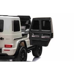 Mercedes G63 AMG XXL Blanc 2 places voiture électrique pour enfant, 2 x 24 volts 7Ah - 4 moteurs