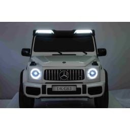 Mercedes G63 AMG XXL Blanc 2 places voiture électrique pour enfant, 2 x 24 volts 7Ah - 4 moteurs