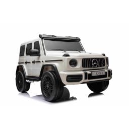 Mercedes G63 AMG XXL Blanc 2 places voiture électrique pour enfant, 2 x 24 volts 7Ah - 4 moteurs