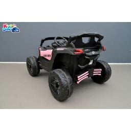 Buggy Can-Am "Maverick" 24 Volts électrique enfant Rose Version 1 place, buggy électrique enfant 24 Volts 7 Ah, 4 moteurs
