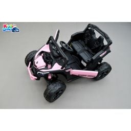 Buggy Can-Am "Maverick" 24 Volts électrique enfant Rose Version 1 place, buggy électrique enfant 24 Volts 7 Ah, 4 moteurs