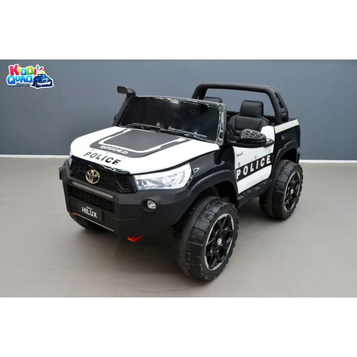 Toyota Hilux Police 24 Volts électrique pour enfant, 4x4 électrique enfant 2 places 2 x 24 Volts 7Ah, 4 moteurs