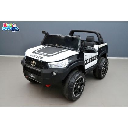 Toyota Hilux Police 24 Volts électrique pour enfant, 4x4 électrique enfant 2 places 2 x 24 Volts 7Ah, 4 moteurs