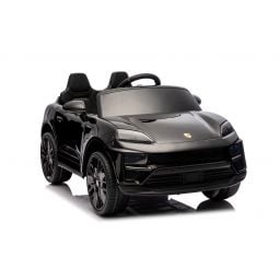 Porsche Macan Noir Métallisée, voiture électrique enfant, 24 Volts - 2 moteurs