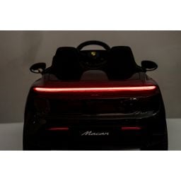 Porsche Macan Noir Métallisée, voiture électrique enfant, 24 Volts - 2 moteurs