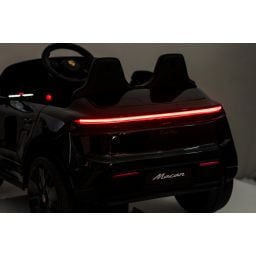Porsche Macan Noir Métallisée, voiture électrique enfant, 24 Volts - 2 moteurs