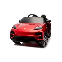 Porsche Macan Rouge Métallisée, voiture électrique enfant, 24 Volts - 2 moteurs