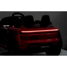 Porsche Macan Rouge Métallisée, voiture électrique enfant, 24 Volts - 2 moteurs