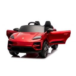 Porsche Macan Rouge Métallisée, voiture électrique enfant, 24 Volts - 2 moteurs