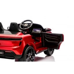 Porsche Macan Rouge Métallisée, voiture électrique enfant, 24 Volts - 2 moteurs