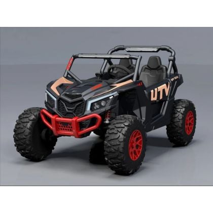 Buggy UTV XXL 24 Volts 14Ah Noir, buggy électrique enfant, version 2 places - 4 moteurs