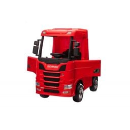 Scania R500 rouge 2 x 12V, camion électrique enfant 12 volts télécommande parentale 2.4 Ghz, 12V 14Ah, 4 