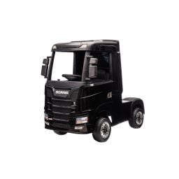 Scania R500 noir métallisé 2 x 12V, camion électrique enfant 12 volts télécommande parentale 2.4 Ghz, 12V 14Ah, 4 
