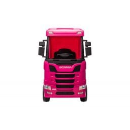 Scania R500 rose 2 x 12V, camion électrique enfant 12 volts télécommande parentale 2.4 Ghz, 12V 14Ah, 4 