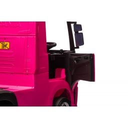 Scania R500 rose 2 x 12V, camion électrique enfant 12 volts télécommande parentale 2.4 Ghz, 12V 14Ah, 4 